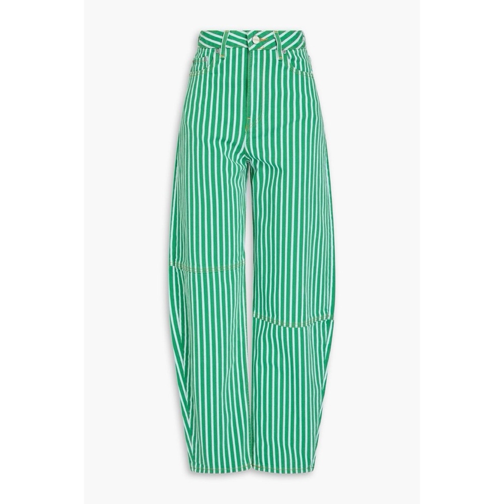 Ganni Kelly green striped Stary jeans - Picture 2 of 13